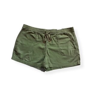 Time & Tru Women's Linen  Blend Shorts